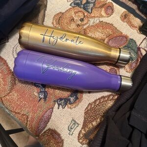 Gold and Purple Insulated Water Bottles